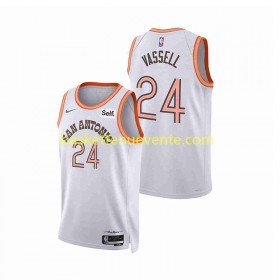 Maillot Basket San Antonio Spurs Devin Vassell 24 Nike 2023-2024 City Edition Blanc Swingman - Homme